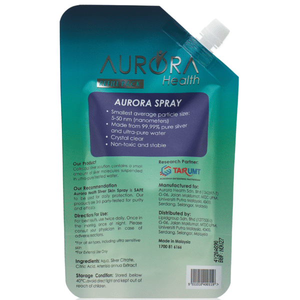 Aurora Silver Skin Spray Refill Pack (90ml)